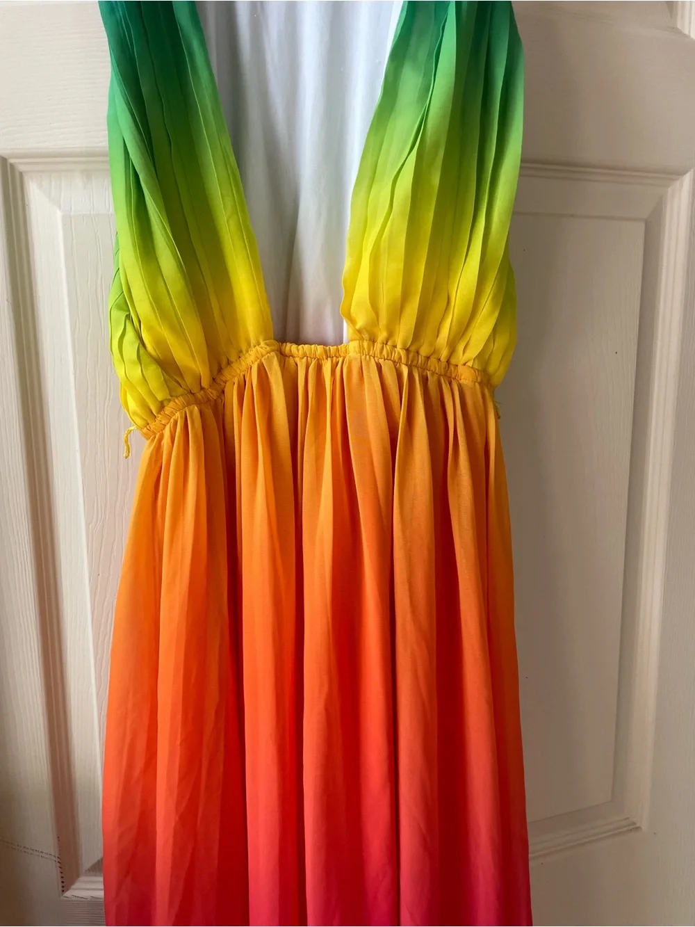 Rainbow Ombre Maxi Dress - Green to Purple - Picture 8 of 14